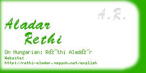 aladar rethi business card